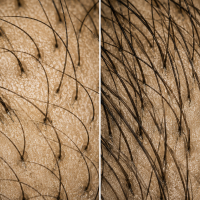Visible hair volume increased by 71.40%